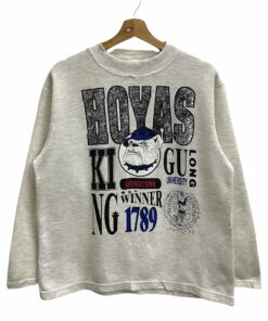 Vintage 90s University of Georgetown Hoyas Sweatshirt Basketball Bulldog Georgetown Hoyas Crewneck Sweater Pullover
