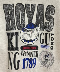 Vintage 90s University of Georgetown Hoyas Sweatshirt Basketball Bulldog Georgetown Hoyas Crewneck Sweater Pullover