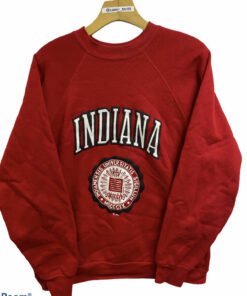 Vintage 90s University of Indiana Hoosiers Crewneck Sweatshirt, Indiana University Football Hoodie T-Shirt Football Fan Shirt