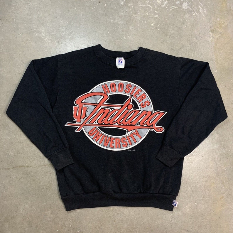 Vintage 90s University of Indiana Hoosiers Crewneck Sweatshirt, Indiana University Football Hoodie T-Shirt, Gifts for Fans