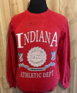 Vintage 90s University of Indiana Hoosiers Crewneck Sweatshirt, Indiana University Football Hoodie T-Shirt Gifts for NCAA Fans