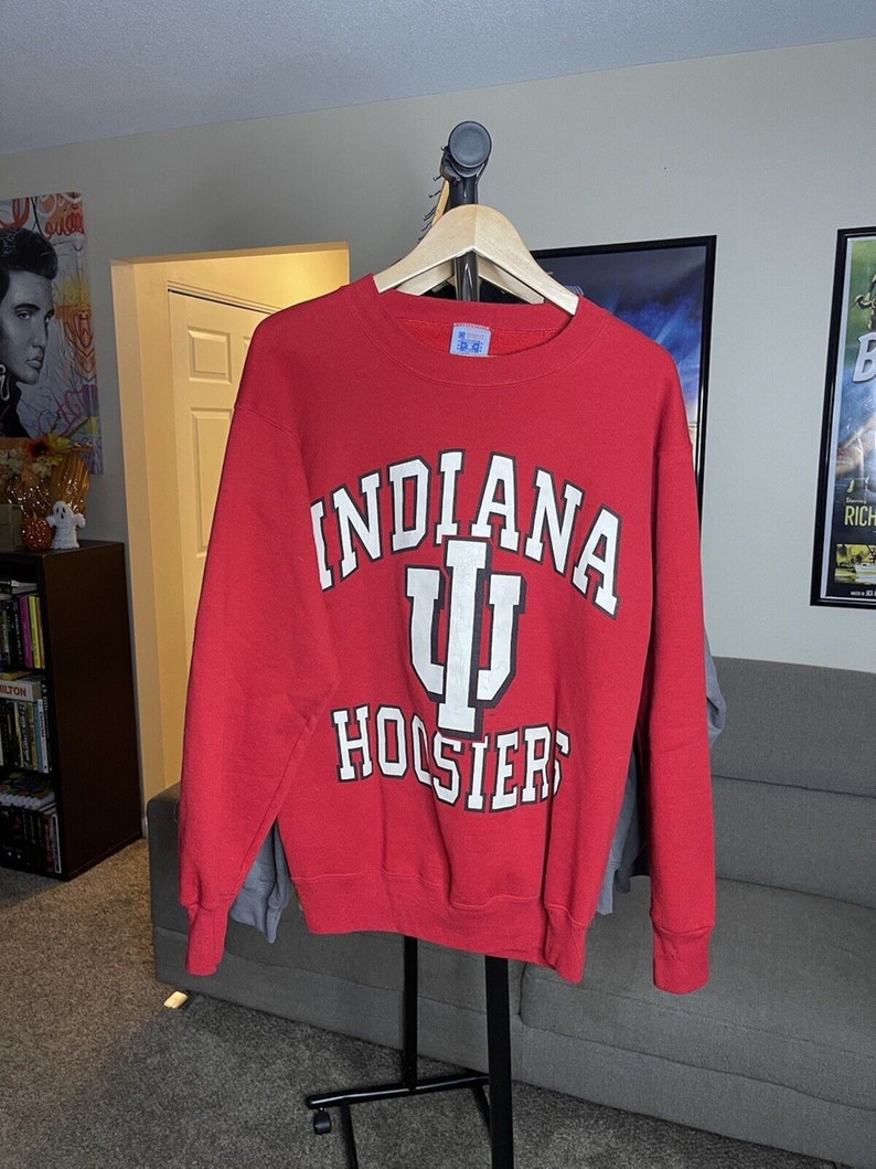 Vintage 90s University of Indiana Hoosiers Crewneck Sweatshirt, Vintage 90s T-shirt Hoodie