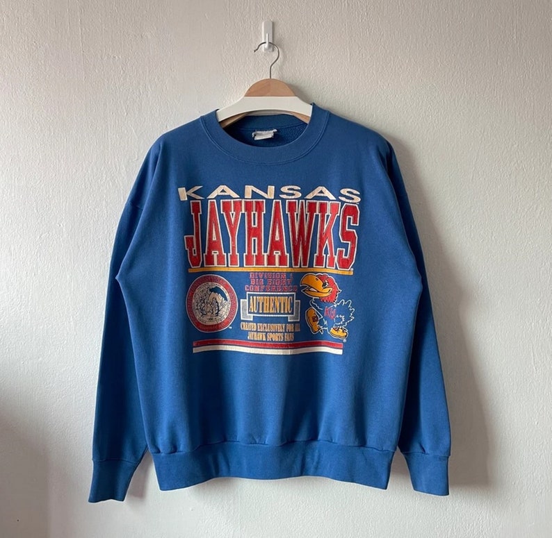 Vintage 90s University of Kansas Jayhawks Crewneck Sweatshirt, Kansas Jayhawks Shirt, Kansas Jayhawks Hoodie, Gift For Her, Gift For Him
