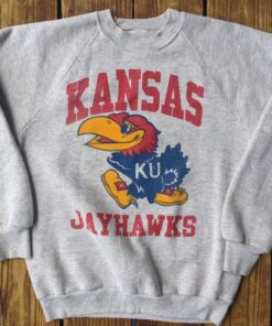 Vintage 90s University of Kansas Jayhawks Sweatshirt, Kansas Jayhawks Shirt, Gift For Her, Gift For Him