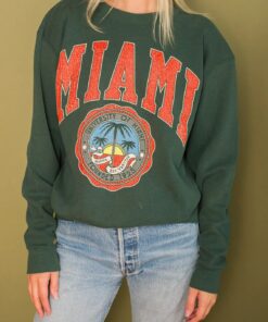 Vintage 90s University of Miami Crewneck Sweatshirt