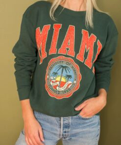 Vintage 90s University of Miami Crewneck Sweatshirt