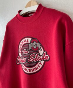 Vintage 90s University of Ohio State Crewneck Red Sweatshirt Sportswear