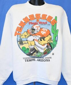 Vintage 90s University of Tennessee Volunteers Vs Penn State Flesta Bowl Jan 1992 Crewneck Sweatshirt Pullover Hoodie Reprinted