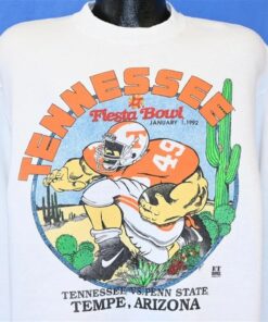 Vintage 90s University of Tennessee Volunteers Vs Penn State Flesta Bowl Jan 1992 Crewneck Sweatshirt Pullover Hoodie Reprinted