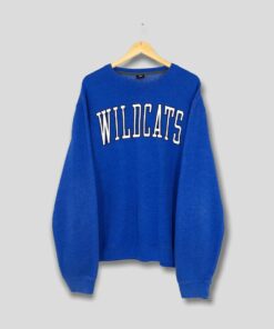 Vintage 90s Wildcats Basketball Blue Sweater