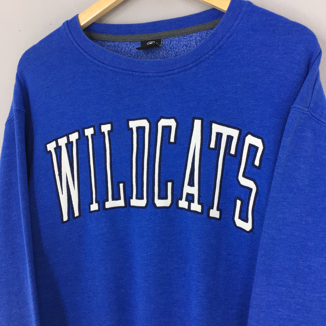 Vintage 90s Wildcats Basketball Blue Sweater