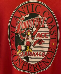 Vintage Acc Louisville Cardinals Basketball Jerzees Super Sweats Reprinted, Uofl Sweatshirt, University of Louisville Sweatshirt