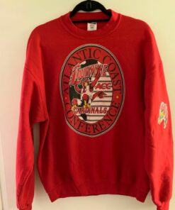 Vintage Acc Louisville Cardinals Basketball Jerzees Super Sweats Reprinted, Uofl Sweatshirt, University of Louisville Sweatshirt