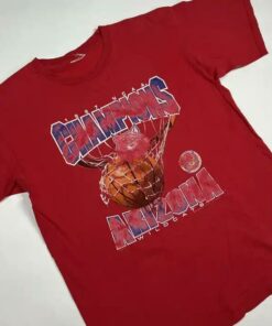 Vintage Arizona Wildcats T Shirt National Champs Final Four 1997 Red