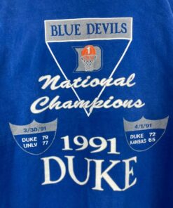 Vintage Duke Blue Devils National Champions 1991 T-Shirts