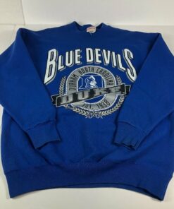Vintage Duke Blue Devils Sweater Men Extra Large Blue Big Graphic Print Crewneck
