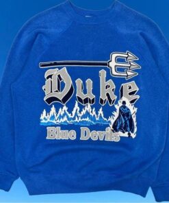 Vintage Duke Sweatshirt Blue Devils Raglan Crewneck Champion