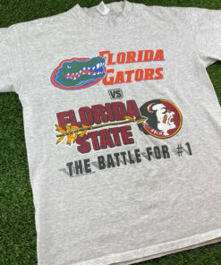 Vintage Florida Gators FSU Battle Shirt UF The Battle For The First Crewneck Sweatshirt
