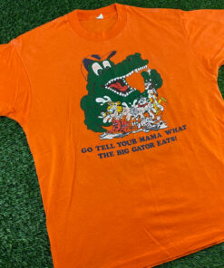 Vintage Florida Gators Rivalry Shirt Orange 80's UF Crewneck To Tell Your Mama What The Big Gator Eats