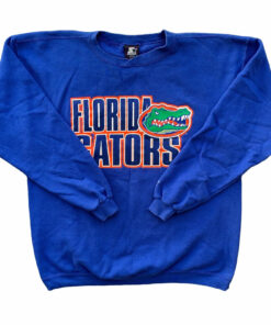 Vintage Florida Gators Sweatshirt UF Crewneck Football Blue Made in USA Full Size