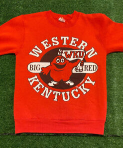 Vintage Fruit Of The Loom Western Kentucky Hilltoppers Big Red Crewneck Sweatshirt