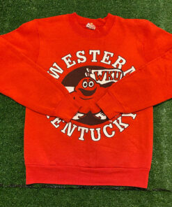 Vintage Fruit Of The Loom Western Kentucky Hilltoppers Big Red Crewneck Sweatshirt