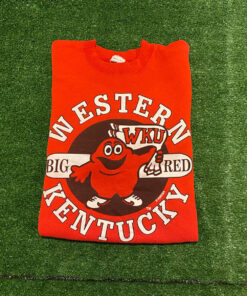 Vintage Fruit Of The Loom Western Kentucky Hilltoppers Big Red Crewneck Sweatshirt