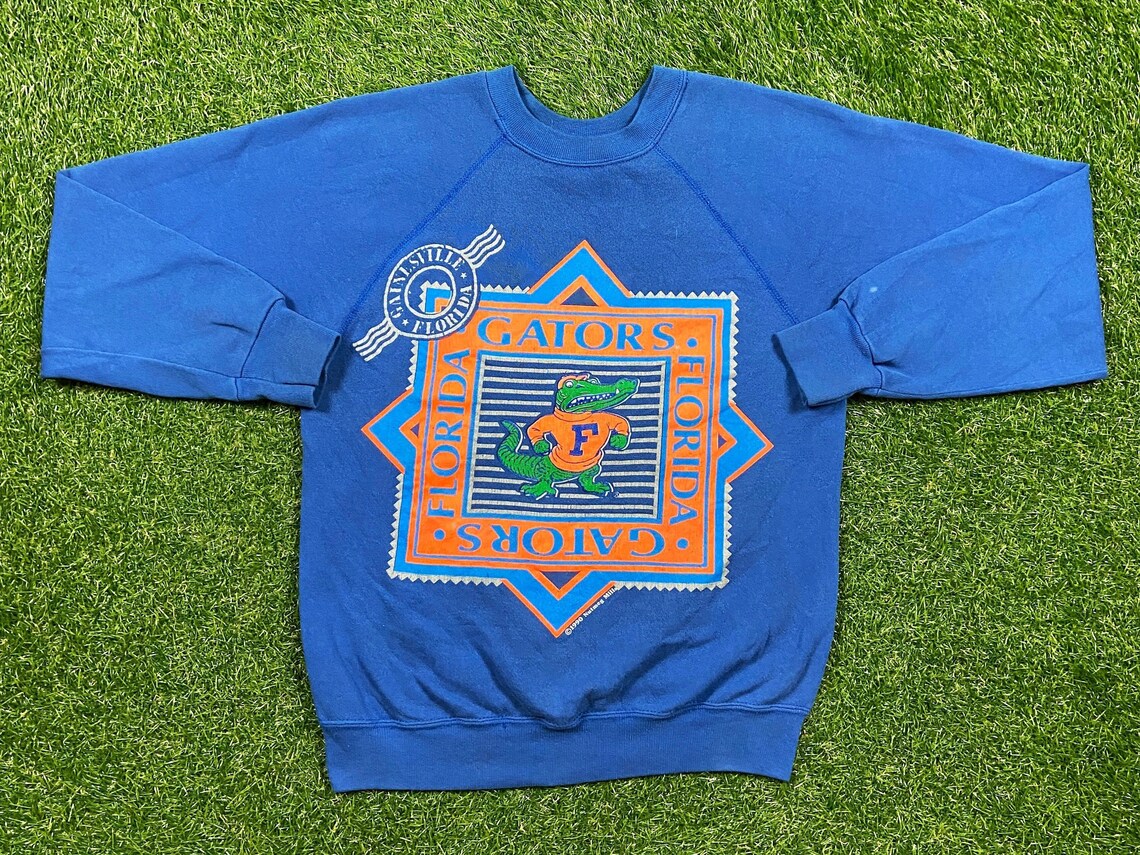 Vintage Gators University of Florida Crewneck Sweatshirt Made In USA UF Alligator Gainesville Pull Over Hoodie