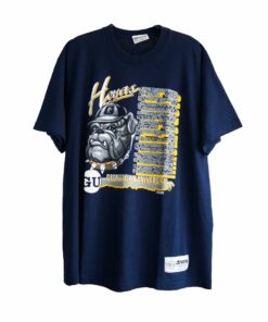 Vintage Georgetown Hoyas Big Logo Blue Shirt Made in Usa