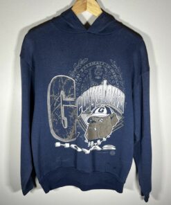 Vintage Georgetown Hoyas Team University NCAA Blue Hoodie