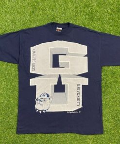 Vintage Georgetown University Hoyas T Shirt Tee Signal Sports Made USA