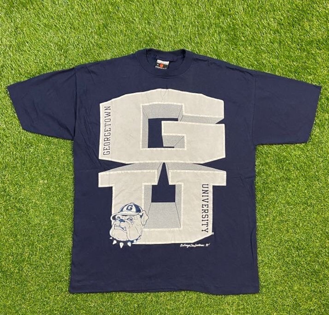 Vintage Georgetown University Hoyas T Shirt Tee Signal Sports Made USA