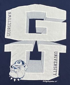 Vintage Georgetown University Hoyas T Shirt Tee Signal Sports Made USA