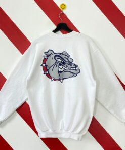 Vintage Gonzaga University Sweatshirt Gonzaga Crewneck Gonzaga Sweater Pullover Sportswear Gonzaga Bulldogs Print Logo White Size Medium