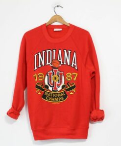 Vintage Indiana University 1987 Basketball Champions Sweatshirt, IU Sweatshirt, Indiana Hoosiers Shirt Gifts For NCAA Fans