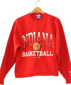 Vintage Indiana University Hoosiers Basketball Sweatshirt Medium by Champion, Gifts For NCAA Fans