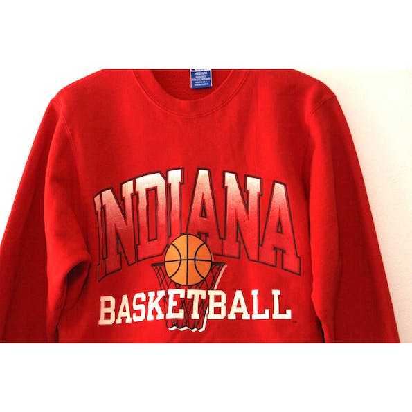 Vintage Indiana University Hoosiers Basketball Sweatshirt Medium by Champion, Gifts For NCAA Fans
