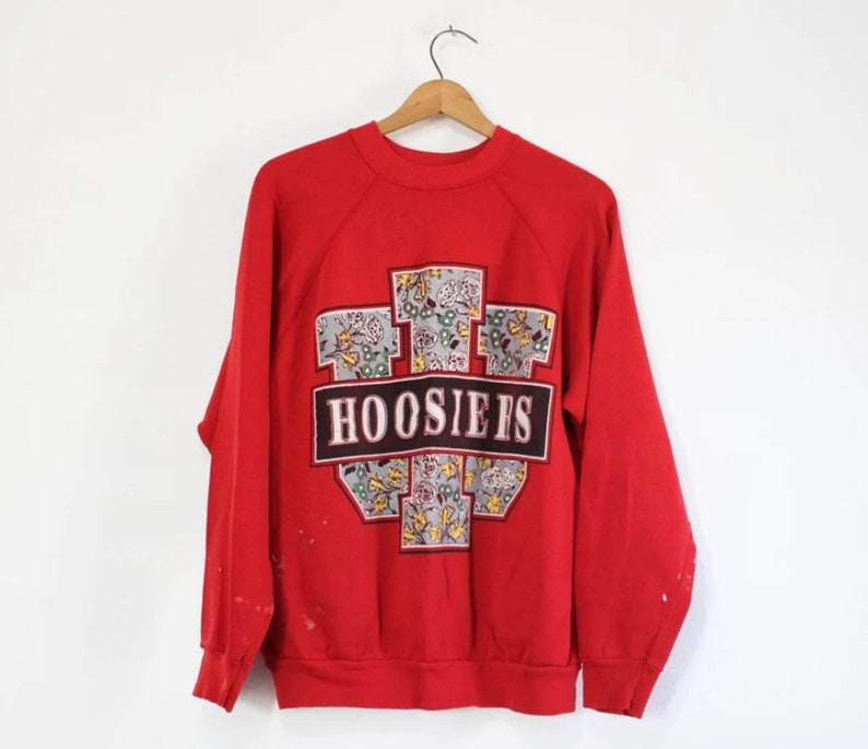 Vintage Indiana University Hoosiers Sweatshirt, Vintage 90s Shirt, Gift for Her, Gift For Him, Indiana University Sweater, Indiana Shirt