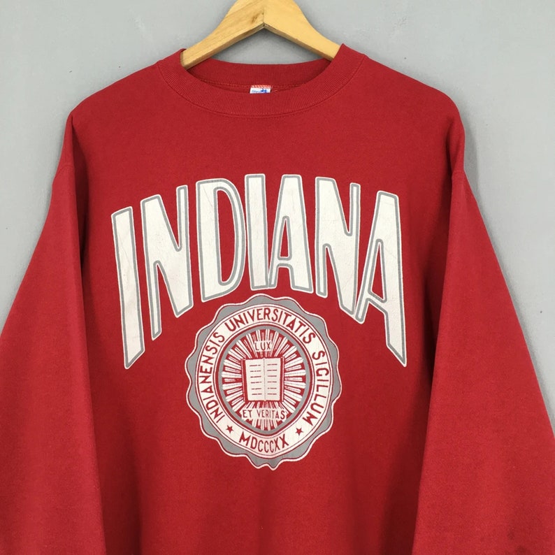 Vintage Indiana University Sweatshirt Indiana College Pullover Indiana Jumper, University Of Indiana T-Shirt Hoodie