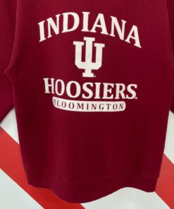 Vintage Indiana University Sweatshirt Indiana Crewneck University Indiana Hoosiers Sweater Pullover Indiana Hoosiers Print Logo Red