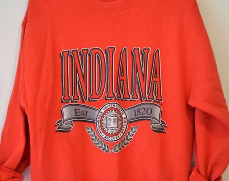 Vintage Indiana University Sweatshirt, Indiana Hoosiers Sweater, Football Fan Shirt, University Football Fan Shirt