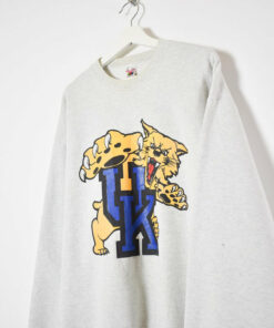 Vintage Kentucky Sweatshirt. 1990’s Blue Kentucky Basketball Sweatshirt. Wildcats Kentucky Sweatshirt. Wildcats Basketball