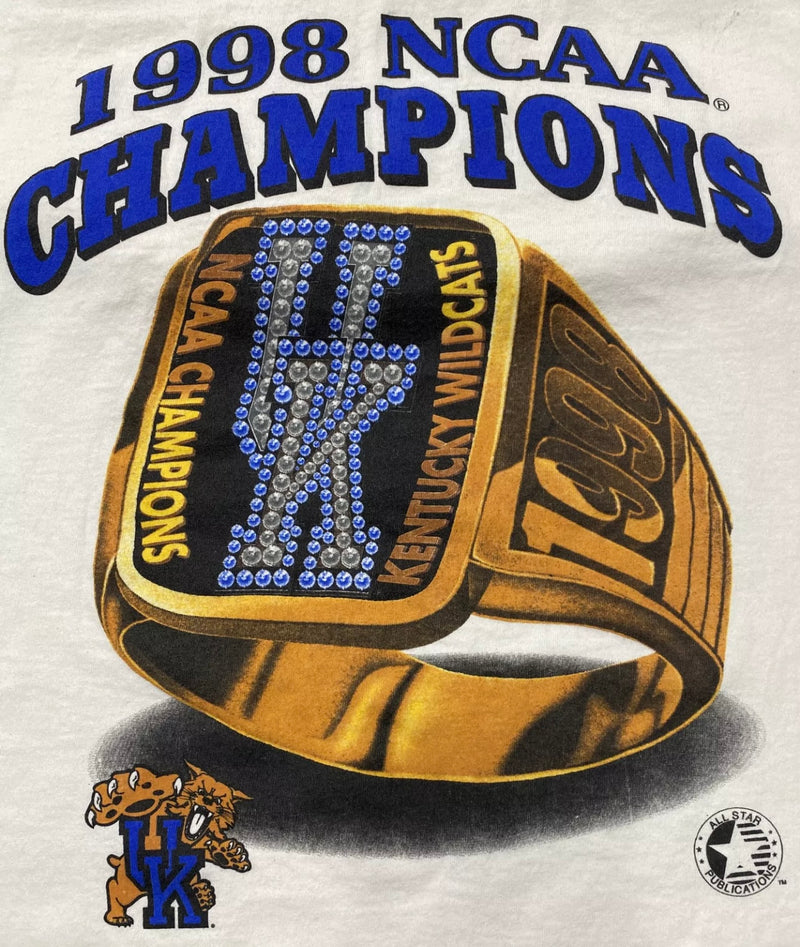 Vintage Kentucky Wildcats 1996 National Champs Extra Large Short Sleeve Shirt