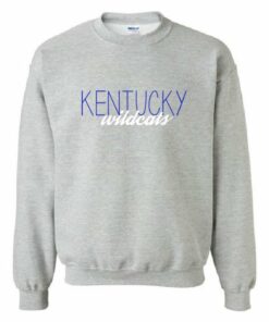 Vintage Kentucky Wildcats Sweatshirt Kentucky Crewneck Kentucky Wildcats Sweater University Kentucky Wildcats Print Logo Grey Medium