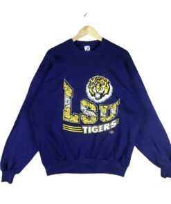 Vintage LSU Tigers Mascot for Louisiana State University LSU SPORT Big Logo Printed Jerzees Sweatshirt