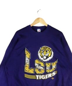 Vintage LSU Tigers Mascot for Louisiana State University LSU SPORT Big Logo Printed Jerzees Sweatshirt