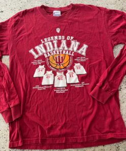 Vintage Legends of Indiana University Basketball National Champions T Shirt Long Sleeve Size Medium
