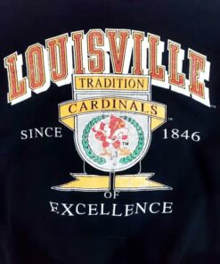 Vintage Logo 7 Louisville Cardinals Tradition Sweatshirt Reprinted, Uofl Sweatshirt, University of Louisville Sweatshirt