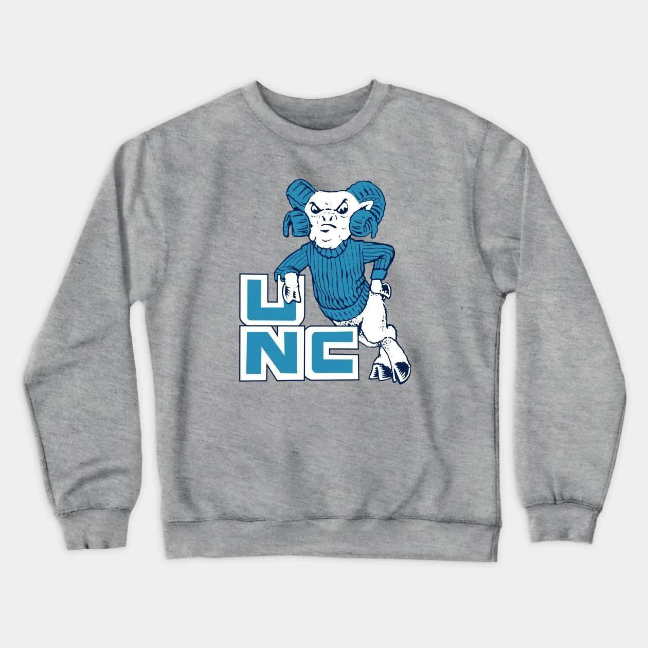 Vintage Logo U of North Carolina Mascot - Clean Version Crewneck Sweatshirt