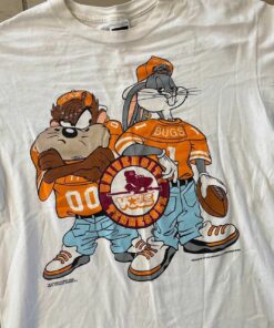 Vintage Looney Tunes University of Tennessee College Rap Tee T-Shirt Sweatshirt Full Sizes Colors Reprinted